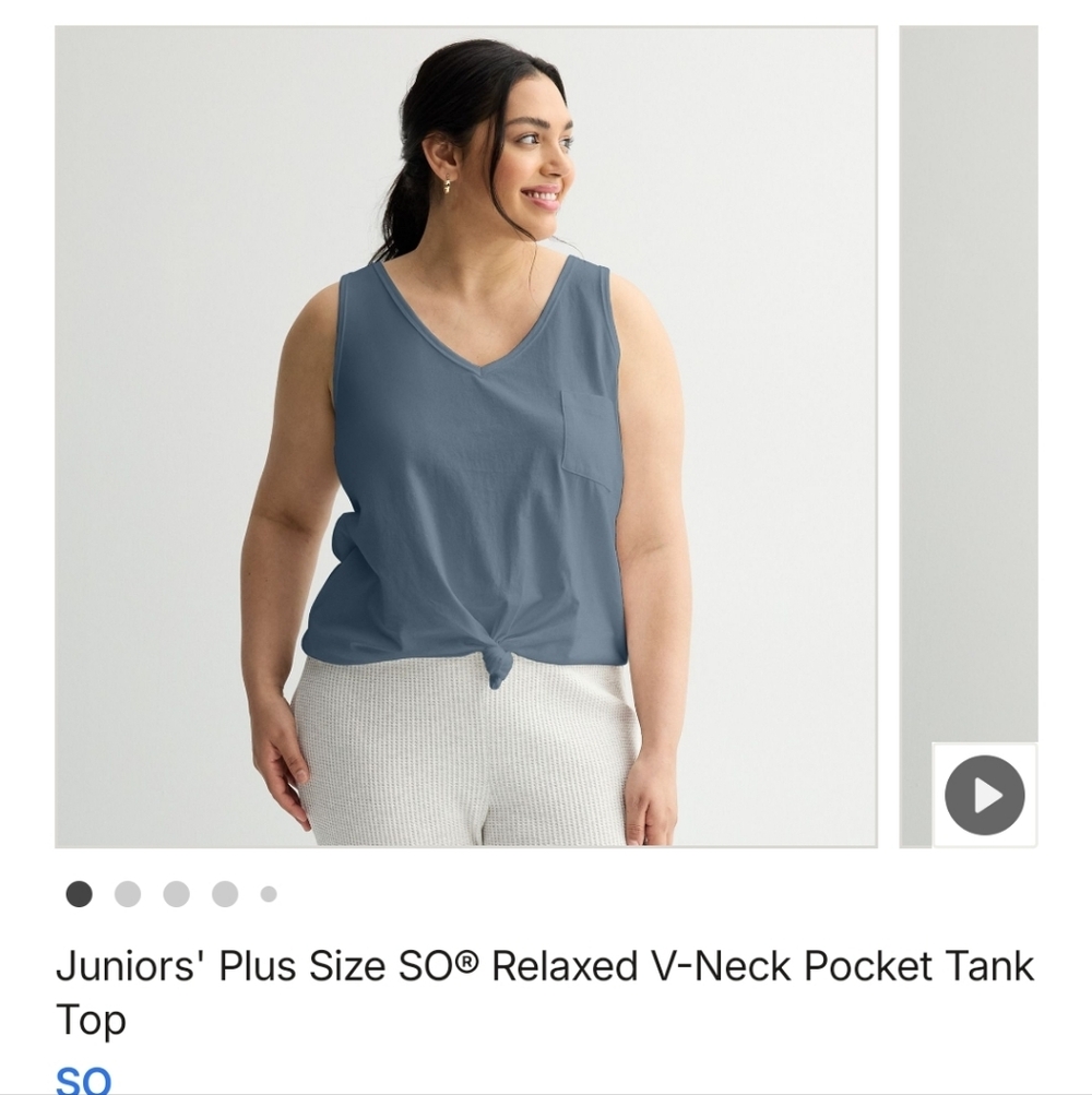 SO Women's Slate Blue Tank Top 3X